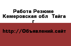 Работа Резюме. Кемеровская обл.,Тайга г.